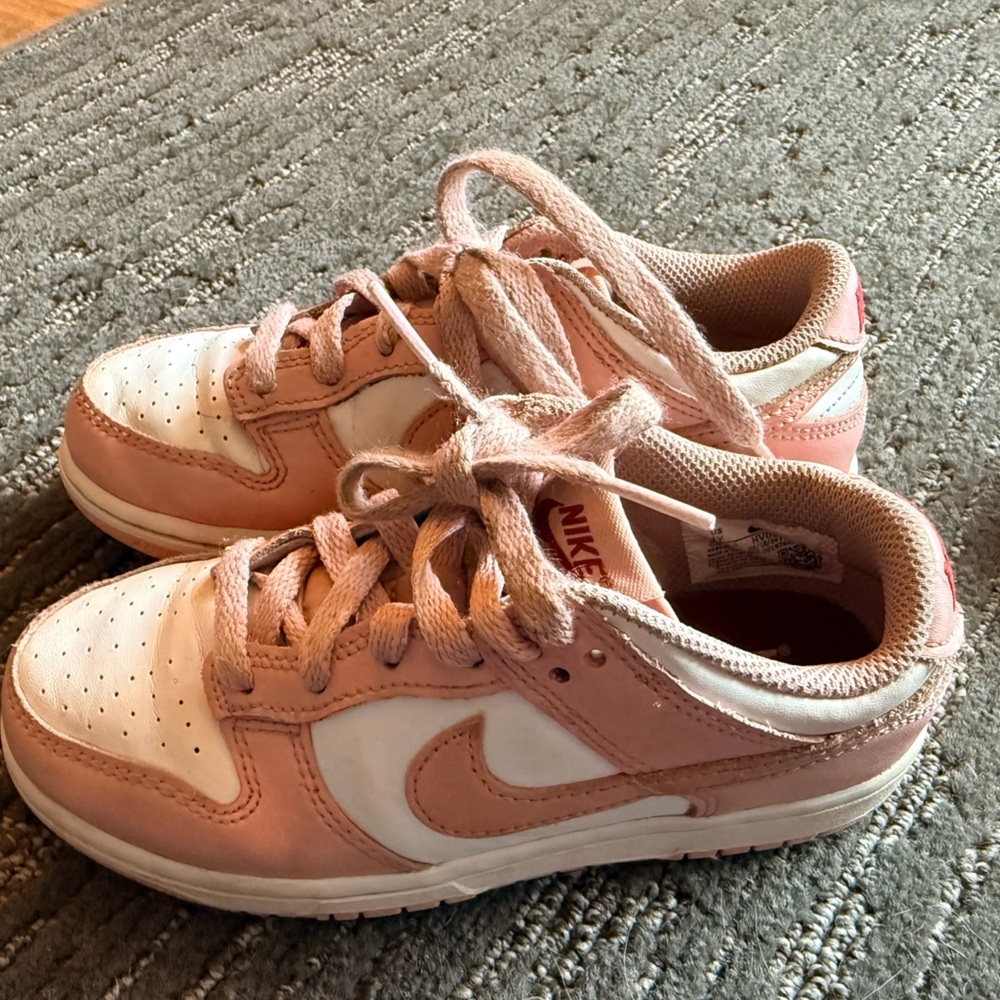 Nike Kids Pink and White Sneakers - Picture 3 of 5